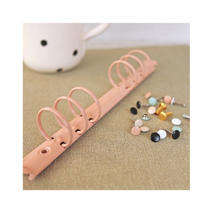 Mecanismo 6 anillas para a5 rosa