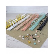 Mecanismo 6 anillas para a5 rosa