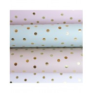 Papel especial topos dorados Rosa