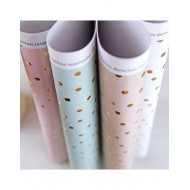 Papel especial topos dorados Rosa