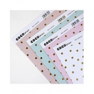 Papel especial topos dorados Rosa