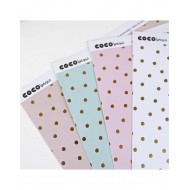Papel especial topos dorados Rosa