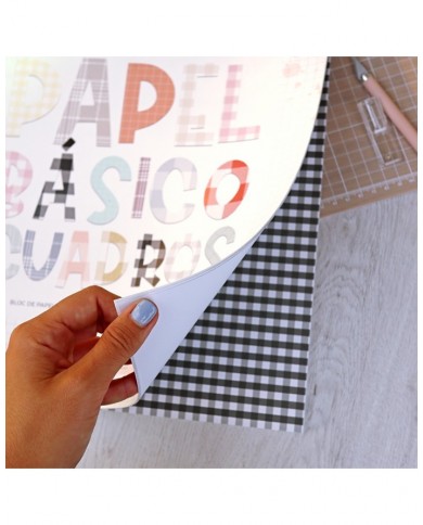 Bloc papeles Basicos de cuadros Aluacid 12x12 pulgadas