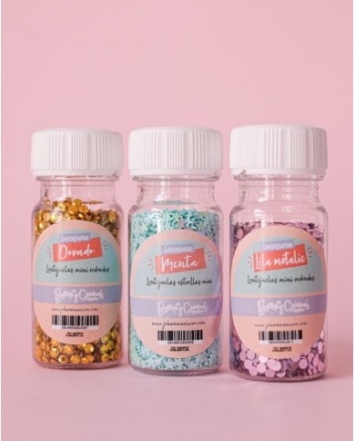 Lentejuelas Mini Redondas Dorado Johanna Rivero