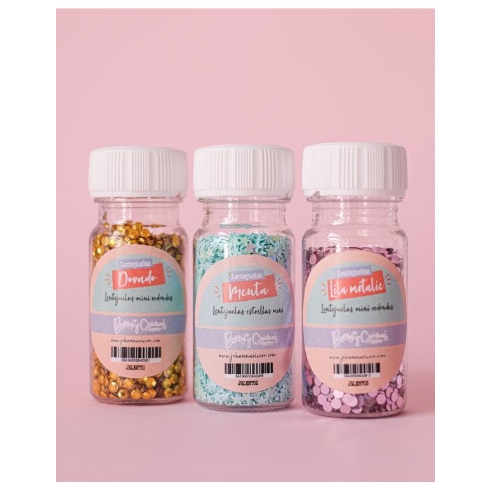 Lentejuelas Mini Redondas Dorado Johanna Rivero