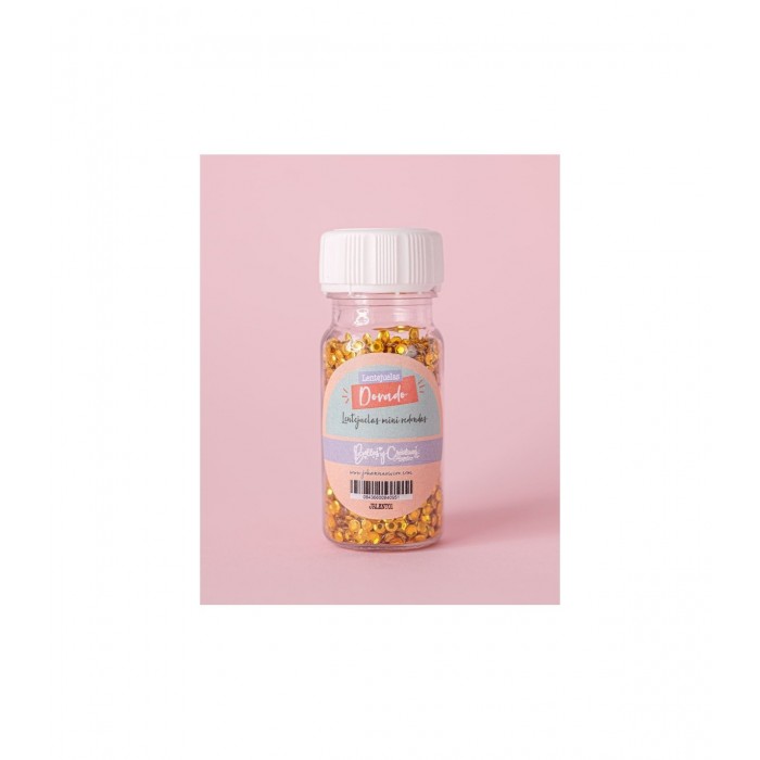 Lentejuelas Mini Redondas Dorado Johanna Rivero