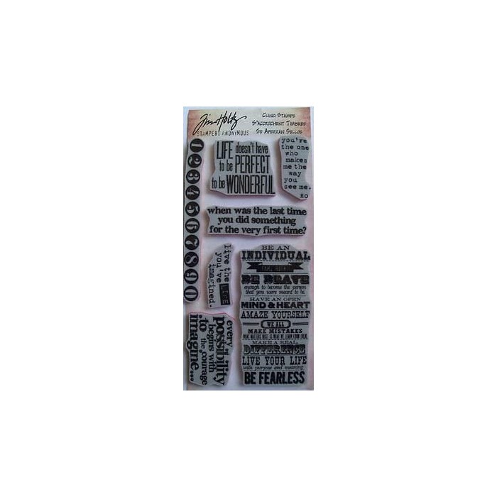 Tim Holtz stamps- thj008 phrases2
