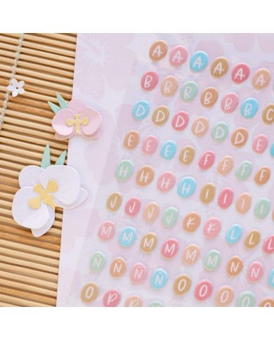 Stickers Alfabeto puffy Aloha