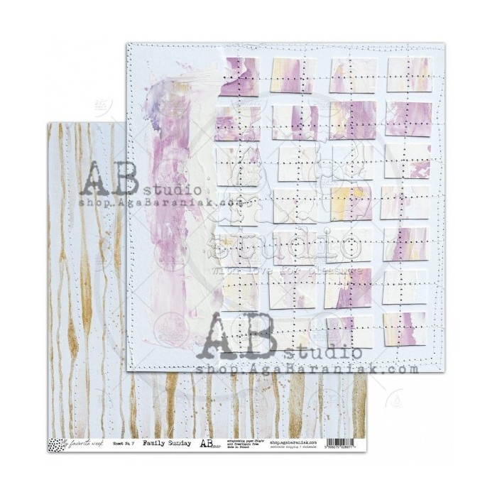 Colecciones de Papeles "My favorite week"- 8 papeles doble faz mas 1 hoja de recortables 30x30+bonus page