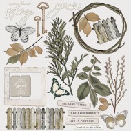 Colección de Paples + 2 hojas de recortables  Vintage Artistry Essentials – 30x30