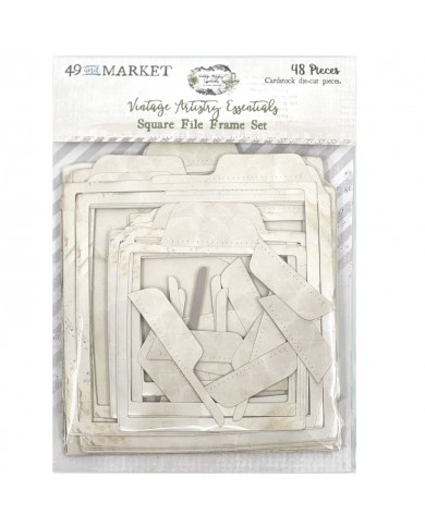 Vintage Artistry Essentials – Square File Frame Set 48 piezas VAE-33690