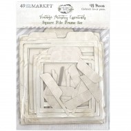 Vintage Artistry Essentials – Square File Frame Set 48 piezas VAE-33690